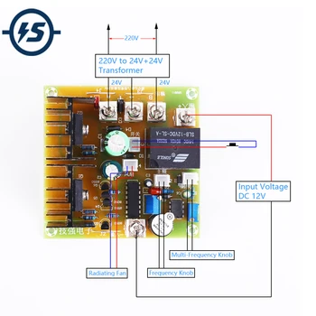 

DC-AC 500W 25Hz 50Hz Inverter Step UP Power Supply Module Boost 12V to 220V Voltage Converter Adjustable w/ Fan Socket