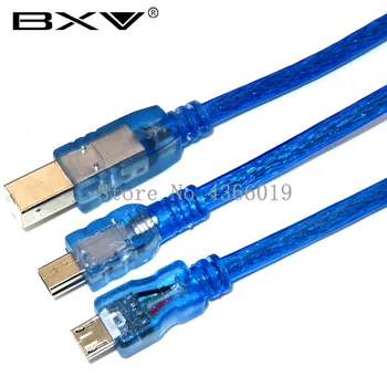 

30cm USB Cable for Uno r3/Nano/MEGA 2560/Leonardo/Pro micro/DUE Blue High Quality A type USB/Mini USB/Micro USB 0.3m for Arduino