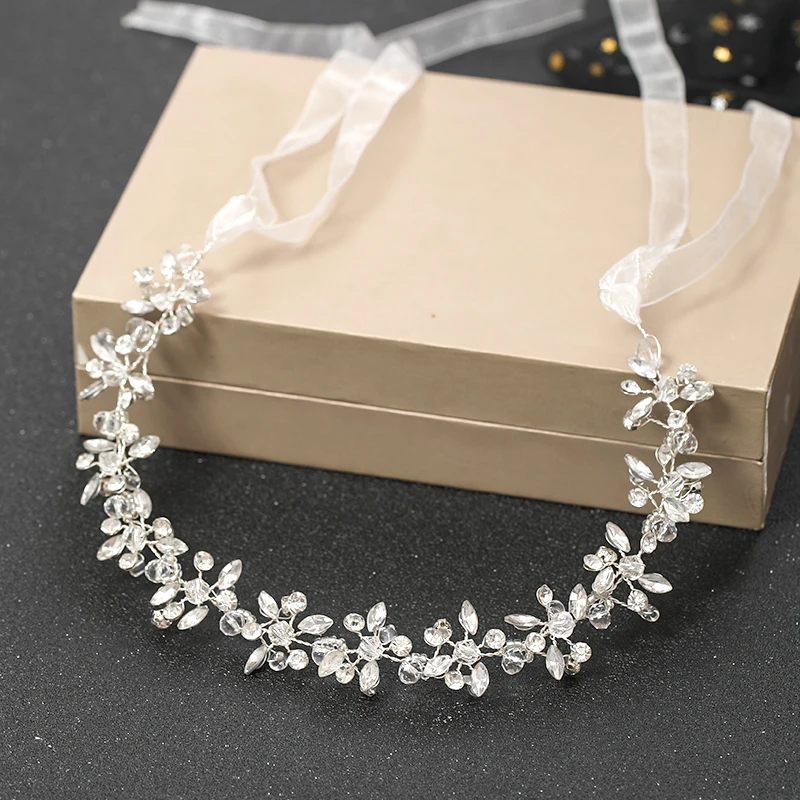 Fashion Silver Color Headbands For Handmade Crystal Rhinestone Tiaras Hairbands Wedding Hair Accessories hair accessory