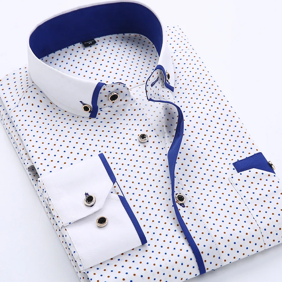 Men Long Sleeve Shirt Stitching Pocket Design Fabric Soft Comfortable cotton shirt long sleeve shirt men casual shirt