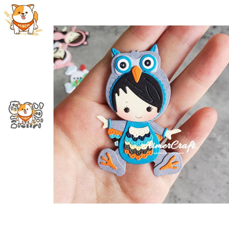 Owl Baby Animal Metal Cutting Dies Mold Knife Scrapbooking Stencil Diy Embossing Craft Die Cuts