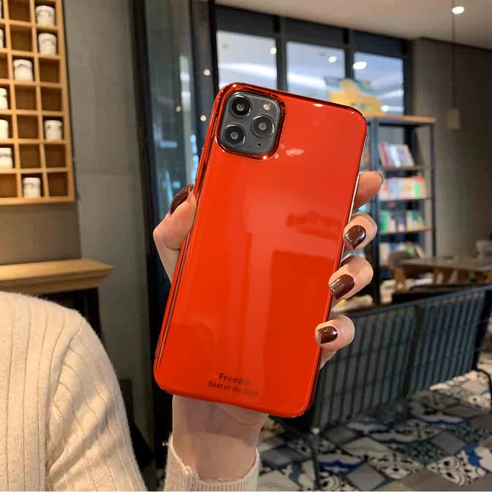 Роскошный 6D гальванический 2,0 ТПУ чехол для iPhone 6 7 8 plus X XR XS Xsmax 11proMax четыре угла анти-падение 6D 2.0TPU чехол для телефона сумка - Цвет: Red