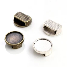 20 шт 12 мм Внутренний размер античный серебряный бронзовый цвета круглый кабошон базовая Камея Подвески для 10 мм кожаный браслет