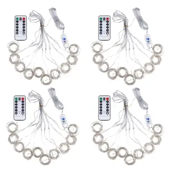 

3m Star LED Curtain Lights String Remote Copper Wire Parties Wedding Xmas Decor Small Size Realize Logistics Transportation