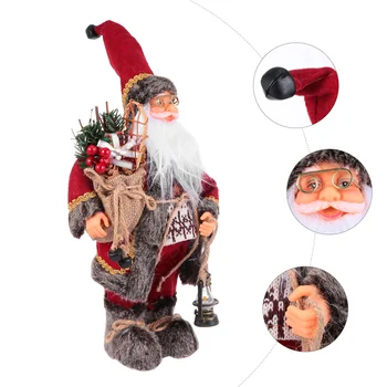 

1Pc Doll Durable Creative Cute Delicate Practical Christmas Decor Desktop Decor Santa Doll for Home Shop