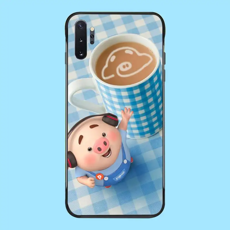 Мягкий черный Чехол PENGHUWAN в виде свиньи для Samsung Note 3 4 5 7 8 9 10 pro M10 20 30|Бамперы| |