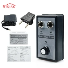 Bujía de coche, probador de ignición, herramienta de diagnóstico automotriz, Analizador de doble orificio para vehículos de gasolina de 12V