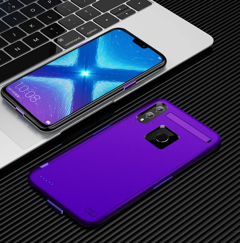 Для huawei Y9 Honor 8X зарядное устройство чехол внешний Силиконовый противоударный Аккумулятор Чехол для huawei Y7 Pro power Bank чехол