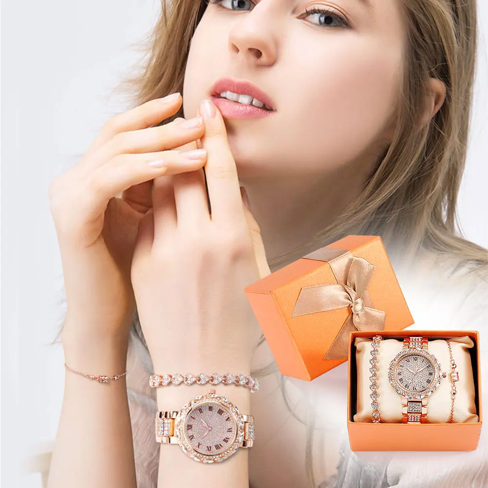 Women's Gold Elegant 3pcs Luxury Bracelet Set 3