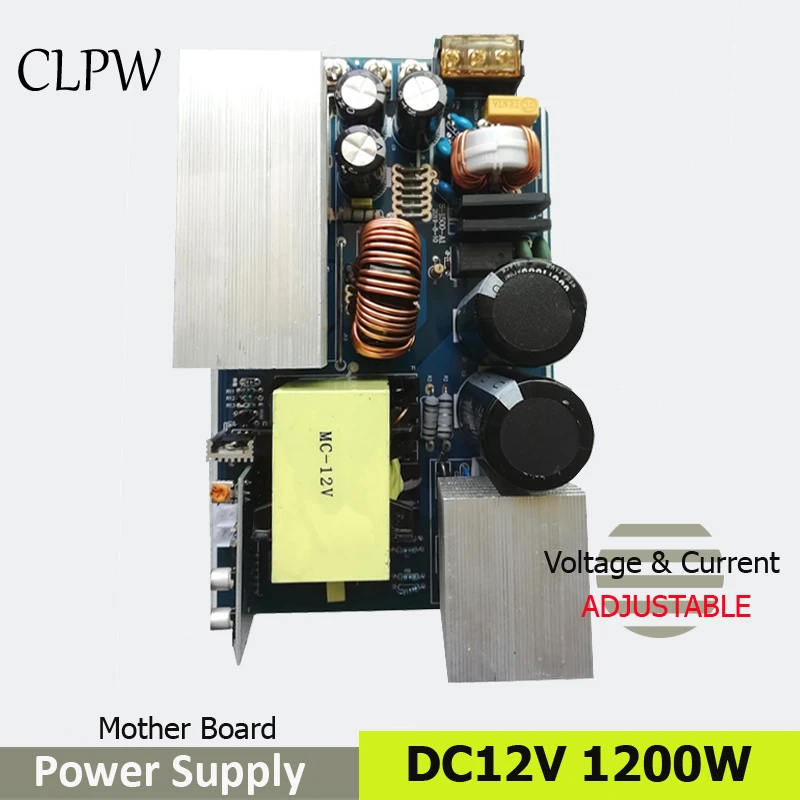 Импульсный источник питания DC 12v 100A 1200W Одиночный выход для Светодиодный светильник CNC CCTV 3D принтер SMPS AC