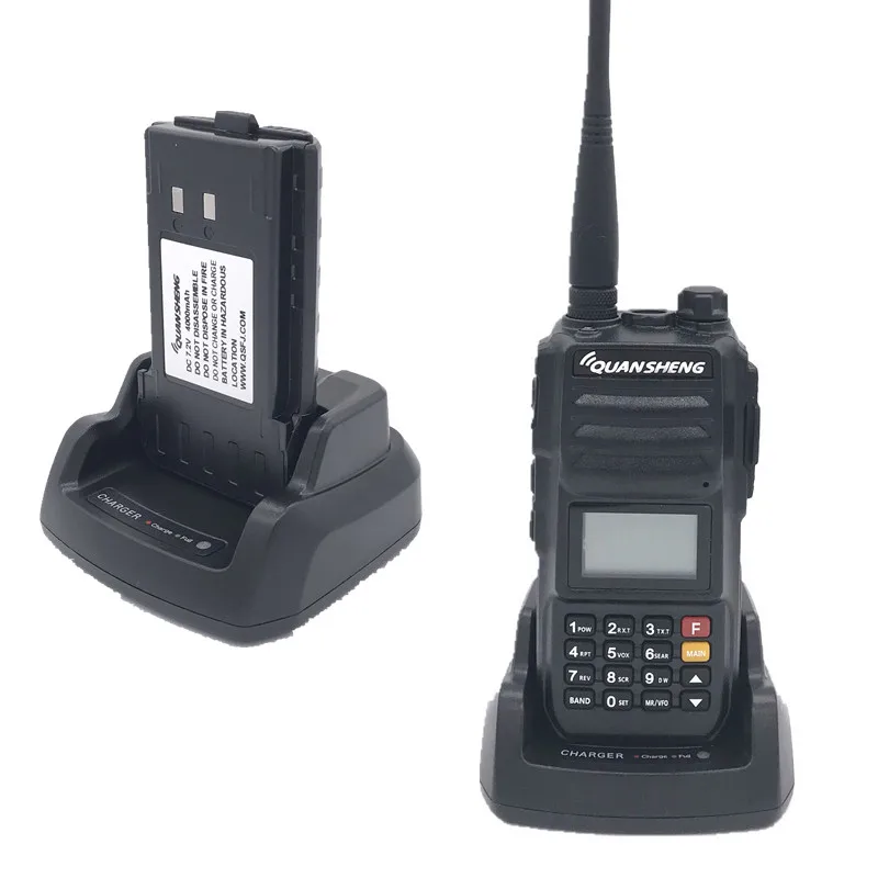 Портативная рация Quansheng TG UV2 PLUS 10 Вт 4000 мАч высокочастотный трансивер VHF UHF Ham 5