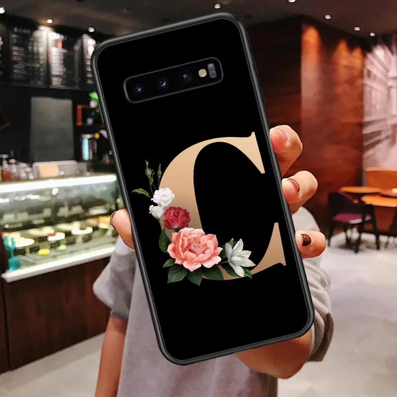 Flowers name Case For Samsung S7 Edeg S8 S9 Plus Marble Soft TPU Cover Support Wireless Charging For Samsung S10 Lite S10 Plus