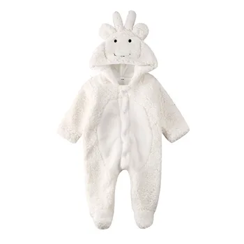 

Fashion Newborn Baby Boy Girl Cute Lamb Clothes Hooded Long Sleeve Autumn Winter Warm Long Romper Baby Jumpsuit Outfits Winter
