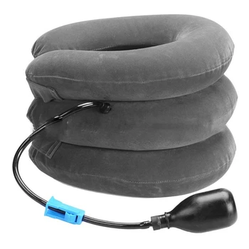 

Three Layers Cervical Traction Apparatus Inflatable Neck Guard Portable Adjustable Neck Brace Support Health Care Massager