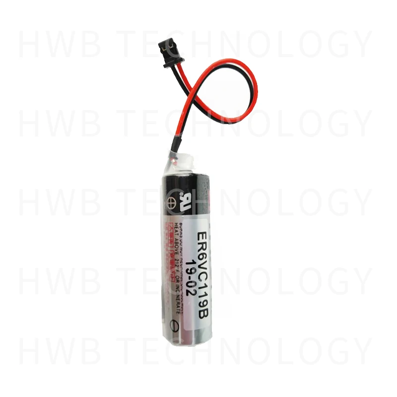 5 шт./лот Новая батарея ER6VC119B ER6V ER14500 PLC/3,6 V 2000mAh литиевая батарея с черным разъем