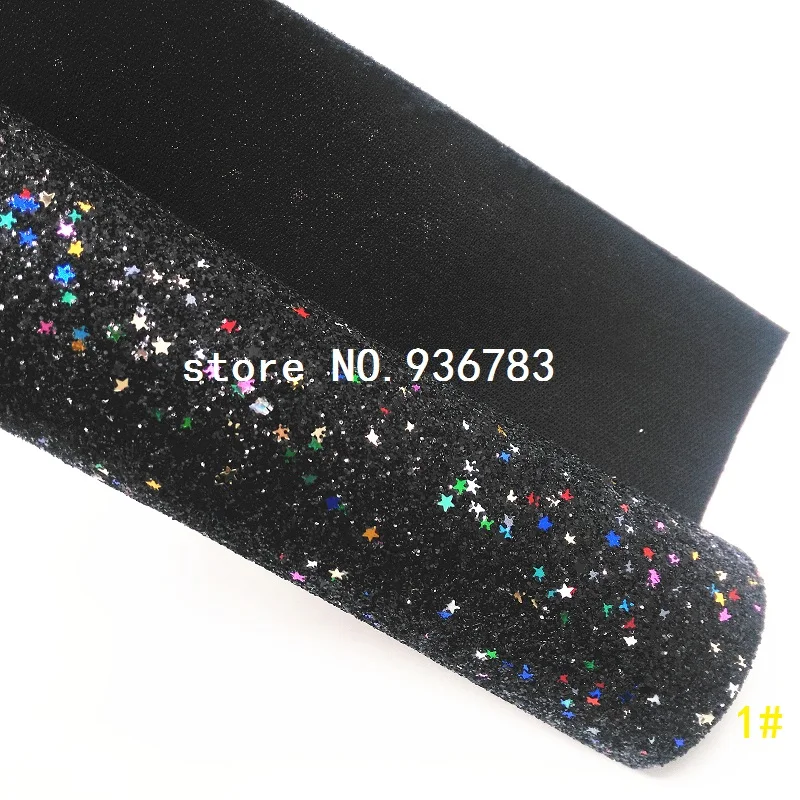 1 MQ014A 30X134 см блестящая ткань со звездами с эффектом блестящей кожи для изготовления обуви с бантами сумки и обои - Цвет: 1