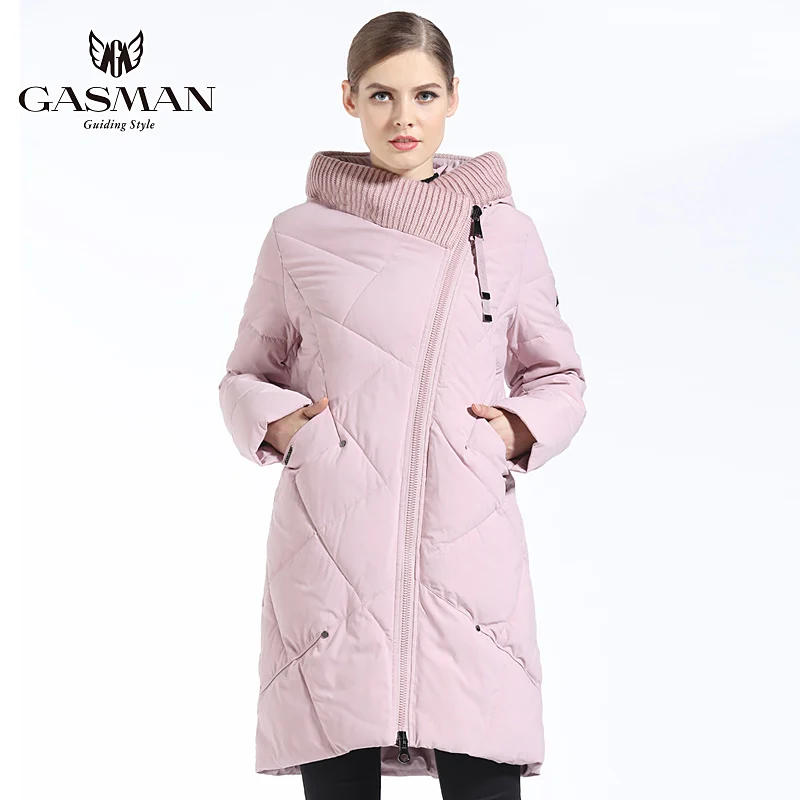 GASMAN 2019 Длинная Теплая Женская Куртка с Капюшоном Одежда для женщин Модный