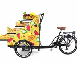 Бесплатная доставка морем CNF электрическая версия 3 колеса овощи фрукты Розничная торговля велосипед с корзинами трехколесный пищевой