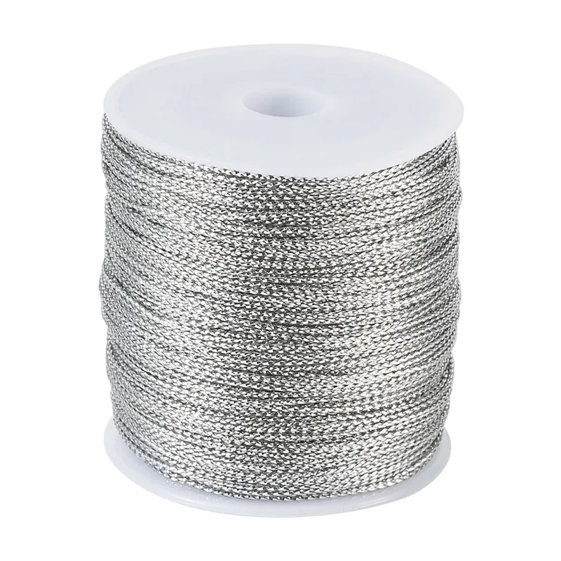 1mm Braided Metallic cord thread Great for crochet macrame trim stitch 5M 10M