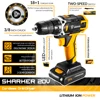 DEKO Sharker 20V Electric Cordless Drill with LED Light Lithium Battery Mini Power Driver for Woodworking Home DIY Screwdriver ► Photo 2/6