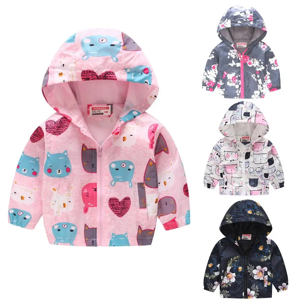 

Girl Cute Fashion Zipper Top Spring Autumn Thin Style with Hood Baby Jacket