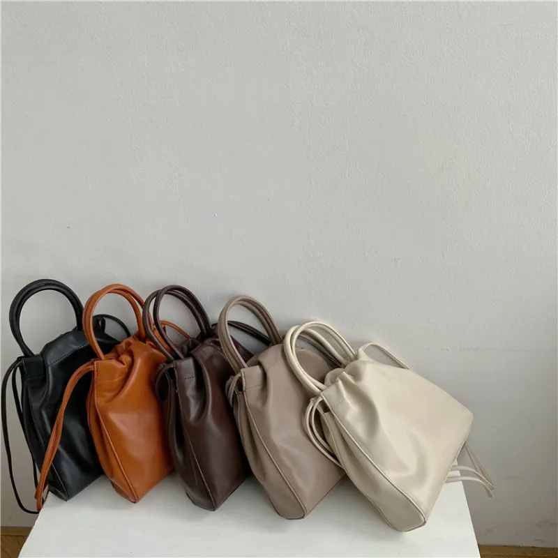 

Women's Bag 2020New Famous Brand Designer Fashionpu Leather Handbagscrossbody Messenger Bagsoft Surface Bucket Totes