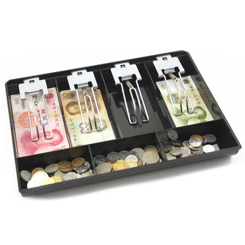 LBER Hard Case Clip Cash Register Box New Classify Store Cashier Coin Drawer Box Cash Drawer Tray Money Counter Case