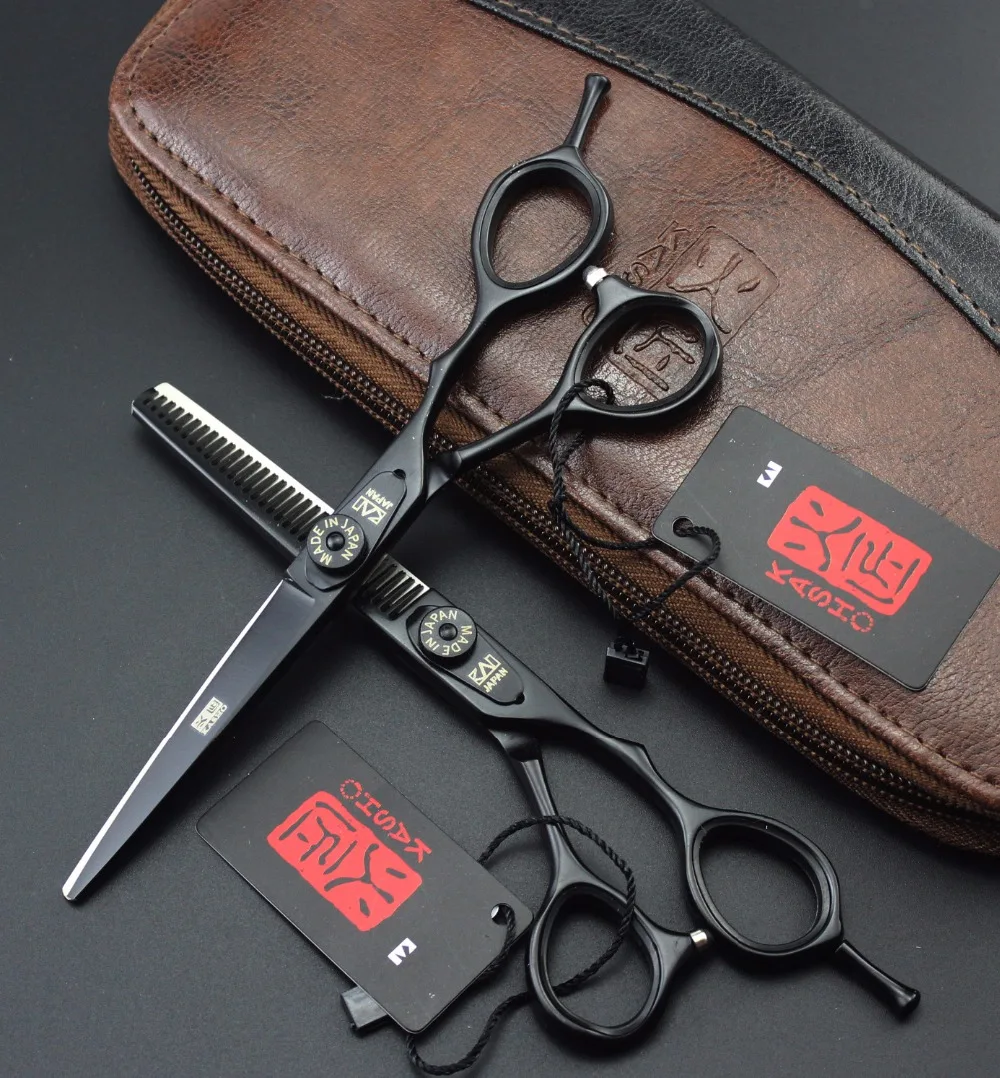 2 pcs 6 inch Профессиональные ножницы для волос 5,5/6,0 дюйма, парикмахерские ножницы, филировочные ножницы, инструменты для укладки, парикмахерские ножницы с сумкой - Цвет: 2 pcs 6 inch