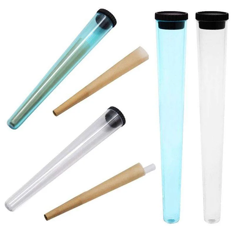 115MM King Size Cone Holder Air Tight Portable Hard Plastic Tube Rolling Cig Joint Tube E2S 4