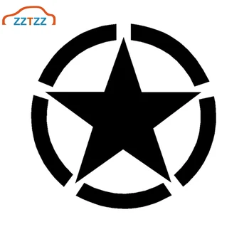 

1Pcs Stars Vinyl Car Decal USA Army, White Black Die Cut Decal Bumper Sticker for Windows, Cars, Trucks, Laptops, Etc