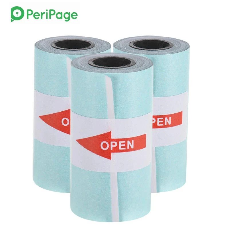 Papel de etiqueta térmica con auto-adhesivo pegatina imprimible rollo de papel directo 57*30mm (* 1.18in 2,17) para PeriPage A6 bolsillo