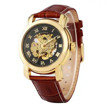 

Unique Hollow-out Dial Automatic-self-winding Mechanical Watch Practical Roman Numerals Comfortable Strap Mechanical Wristwatch