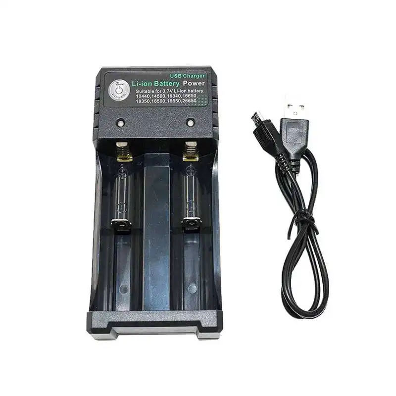 Горячая 3C-Rechargeable 2-образными пазами Батарея Зарядное устройство литий-ионный аккумулятор USB Смарт-устройство для быстрой Зарядное устройство для 18350 18500 18650 Батарея AAA литиево-ионная Батарея