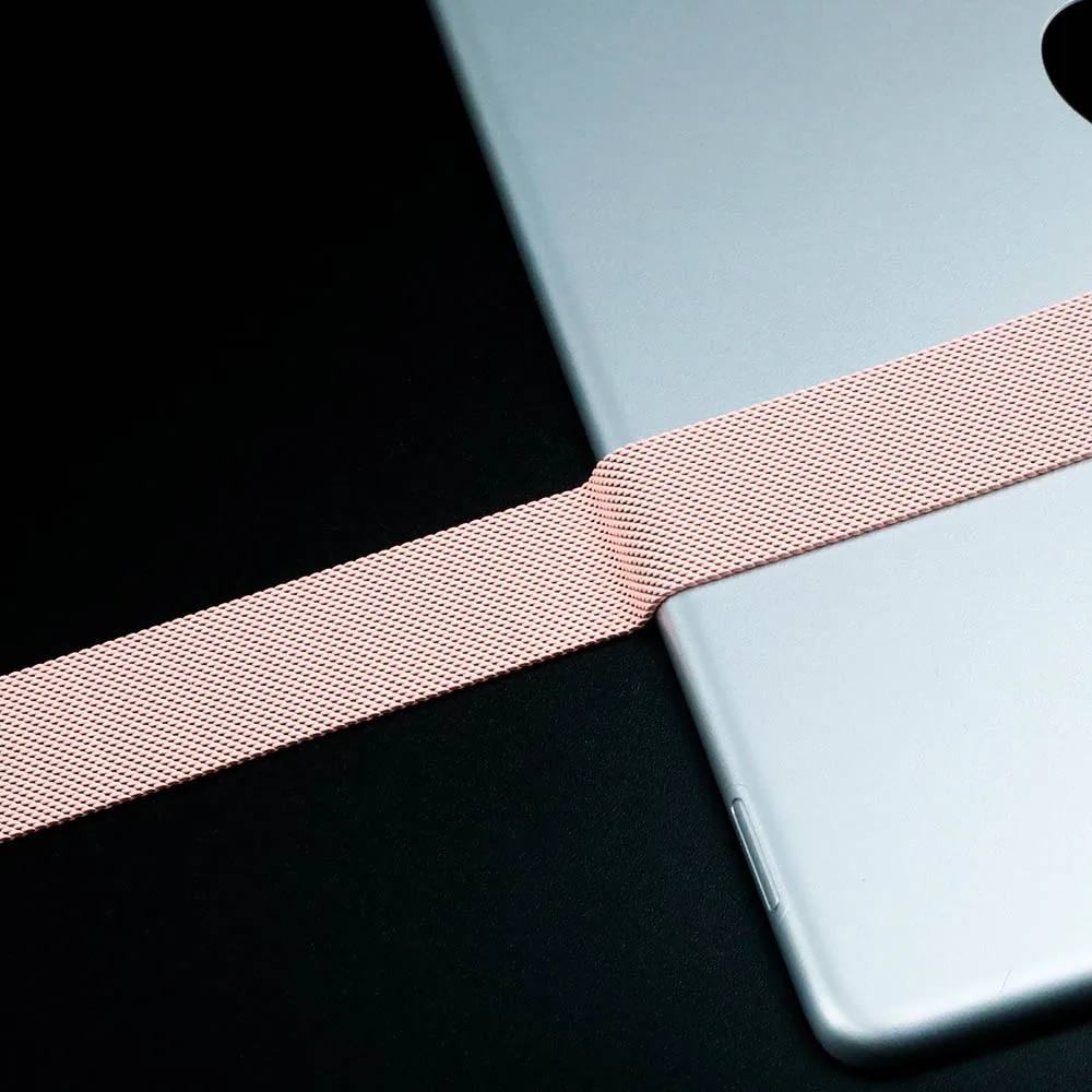 Pure pink Миланская петля ремешок для apple watch группа correa apple watch 4 5 ремешок 44 мм iWatch 3 42 мм 38 мм 40 мм Миланский металлический браслет - Цвет ремешка: Pure pink