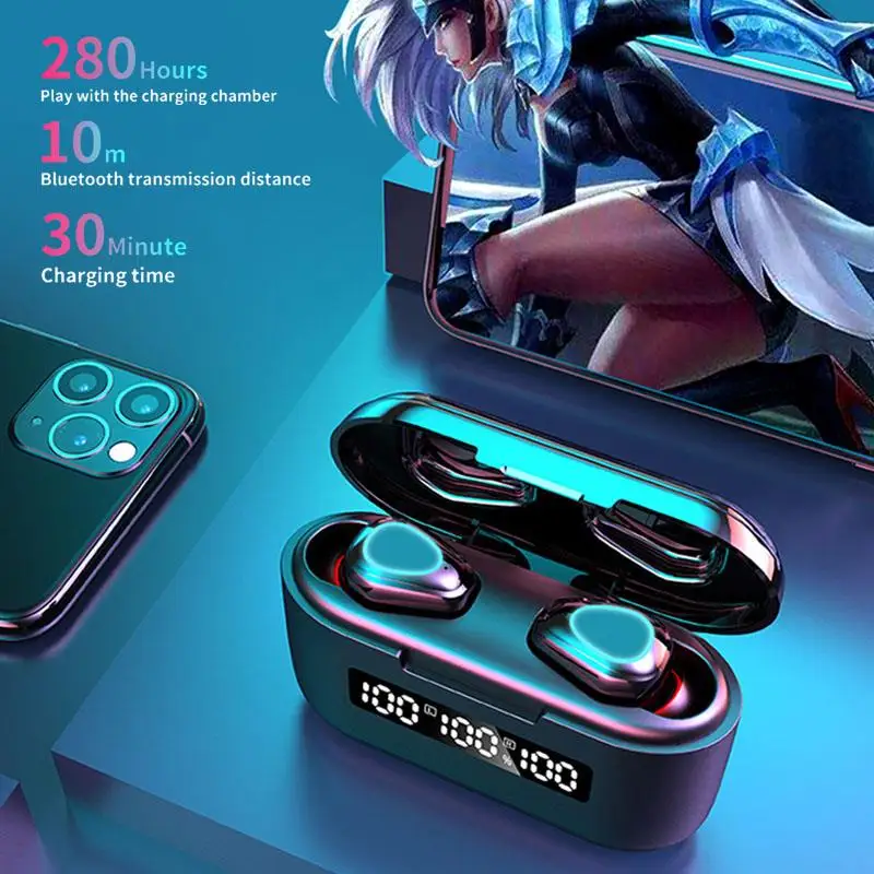 TWS Bluetooth 5 1 Wireless Headphone Digital LED Display In ear Sport Earphones Music Stereo Headset Noise Reduction