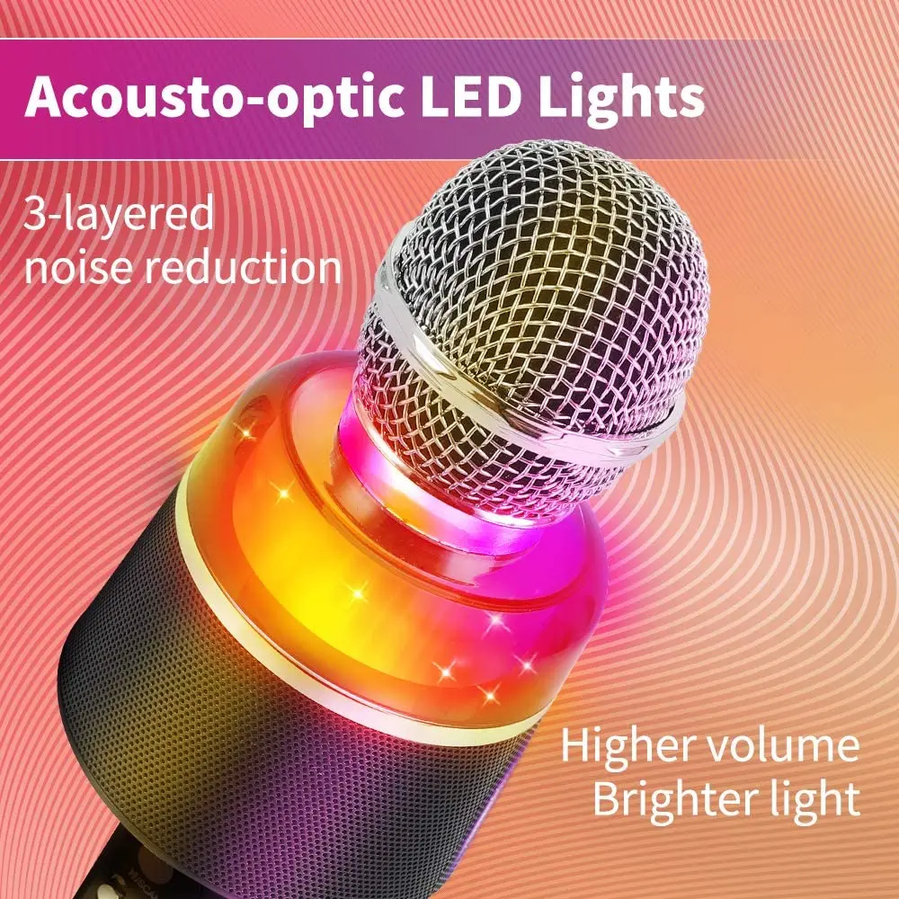 Karaoke Microphone for Kids, Wireless 
