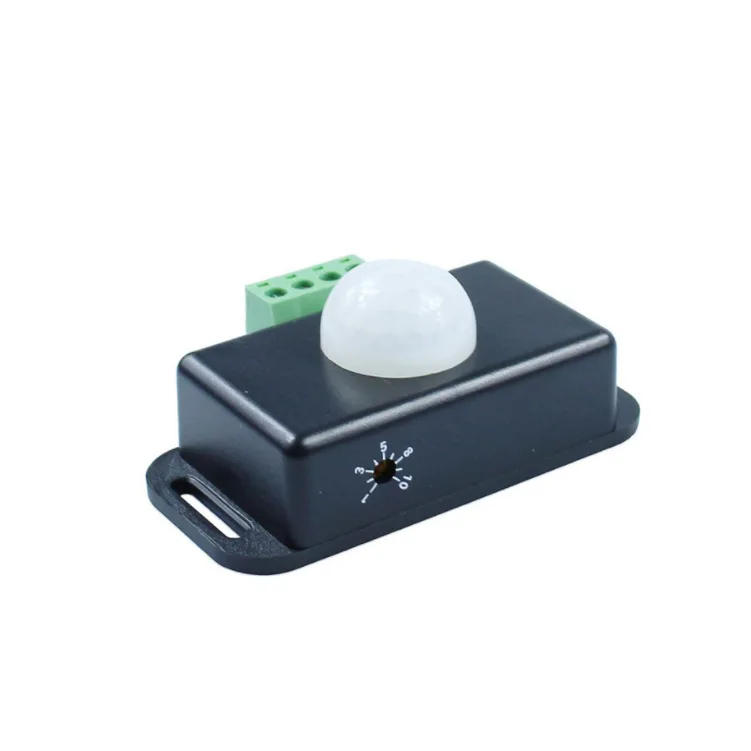 IR Motion Sensor Switch DC 12V 24V 8A Automatic Adjustable PIR Infrared Detector Light Switch Module for LED Strip Light Lamp