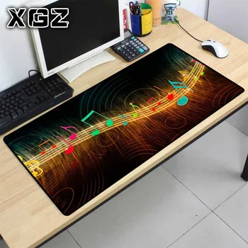

XGZ Large Mouse Pad Happy Note Pattern Computer Notebook Office Game Accessories Desk Mat Wireless Charging Mouse Pad