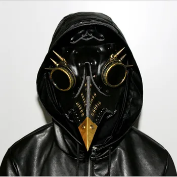 

Halloween Mask Steampunk Plague Bird Mask Doctor Mask Long Nose Cosplay Fancy Leather Mask