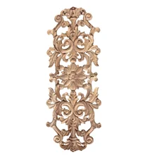 

2pcs 50x15cmThickness:1mm Solid Rubber Wood Carving Decal Furniture Decoration Patch Cabinet Door Heart Flower Relief