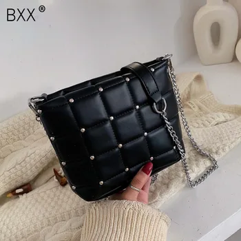 

[BXX] Mini PU Leather Crossbody Bags For Women 2020 Fashion Chain Shoulder Messenger Bag Female All-match Totes Handbags HJ758