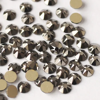 

CTPA3bI SS10-SS40 Non Hotfix Crystal Rhinestones Strass Jet Hematite Flatback Glass Nail Dress Diamond Gems For Decoration