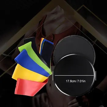 

Resistance Bands & Gliding Discs set Elastic Bands Fitness Glide Core Sliders Crossfit Exercise Pilates Fitness Training Workout