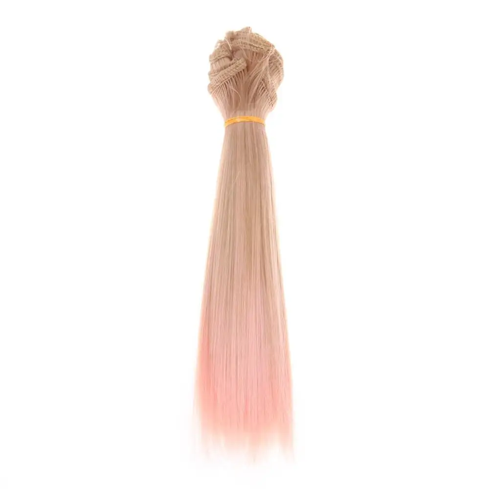 JIMITU парик для кукол волосы чистый разноцветный 15 см* 100 см 1 шт. 1/3 1/4 парик с прямыми волосами для BJD DIY аксессуары детские игрушки хаки черный - Цвет: 55