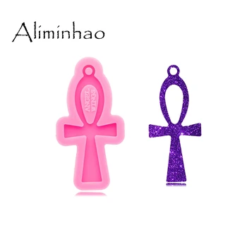 

DY0334 Super Glossy Cross Keychain Silicone Mold - Epoxy Craft Resin Molds - DIY Handmade Charms Jewelry Mold