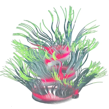 

Sea Anemone Ornament Simulation Plant Aquarium Decoration Accessory Glowing In Light Artificial Coral Soft Silicone Non Toxic