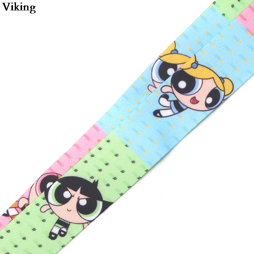 The Powerpuff Girls Cartoon Lanyard For keys Phone Holder Cute Phone Neck Straps With Keyring Cool ID Badge Holders G0294