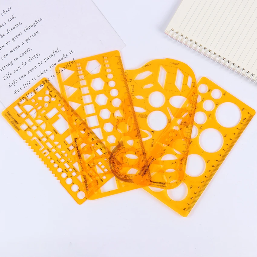 

1 PC Soft Plastic Circles Geometric Template Ruler Stencil Drawing Measuring Tool Students New Design Drawing Stationery