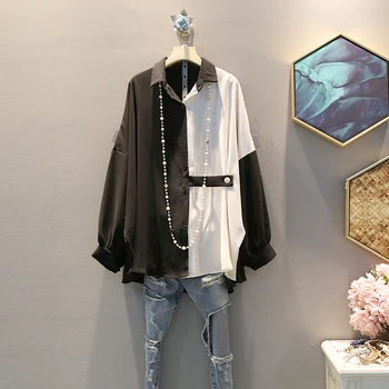 

Outwear New Mixed Colors Loose Chic Top Woman Oversized Young Ladies Stylish t shirt for women Long Sleeve Casual Women Blouse
