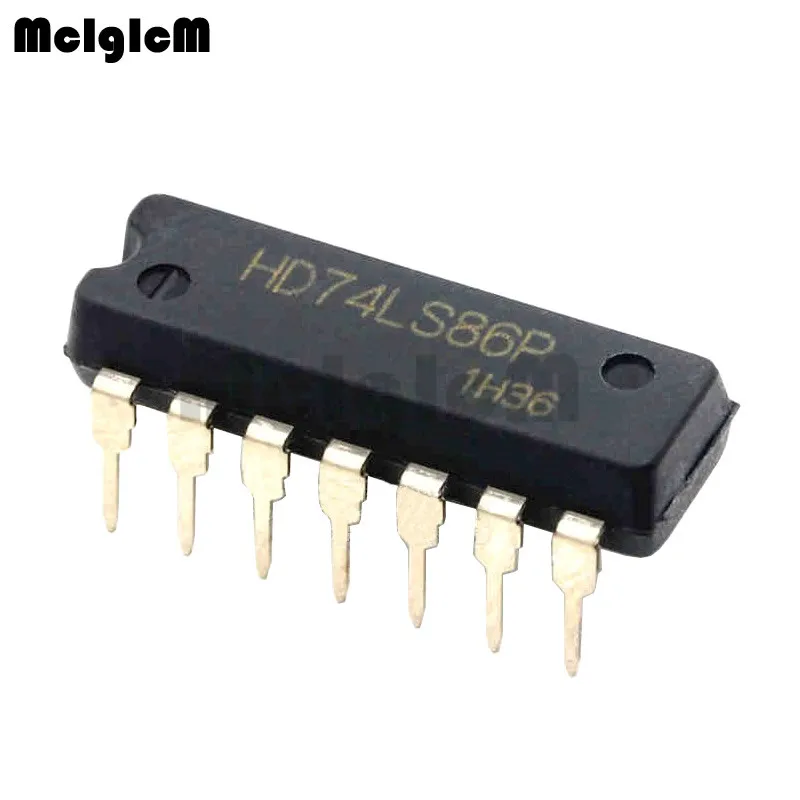 10 pces hd74ls86p dip14 hd74ls86 dip quatro vias 2-entrada xor portão sn74ls86n 74ls86